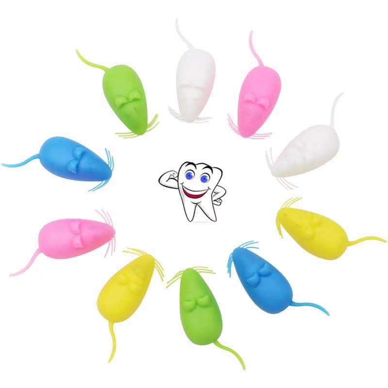 Baby Products Storage Box - 10 ピース/ロット乳歯ボックスミニマウス形状子供乳歯収納ボックスランダムな色のプラスチックオーガナイザー保存最初の歯を収集