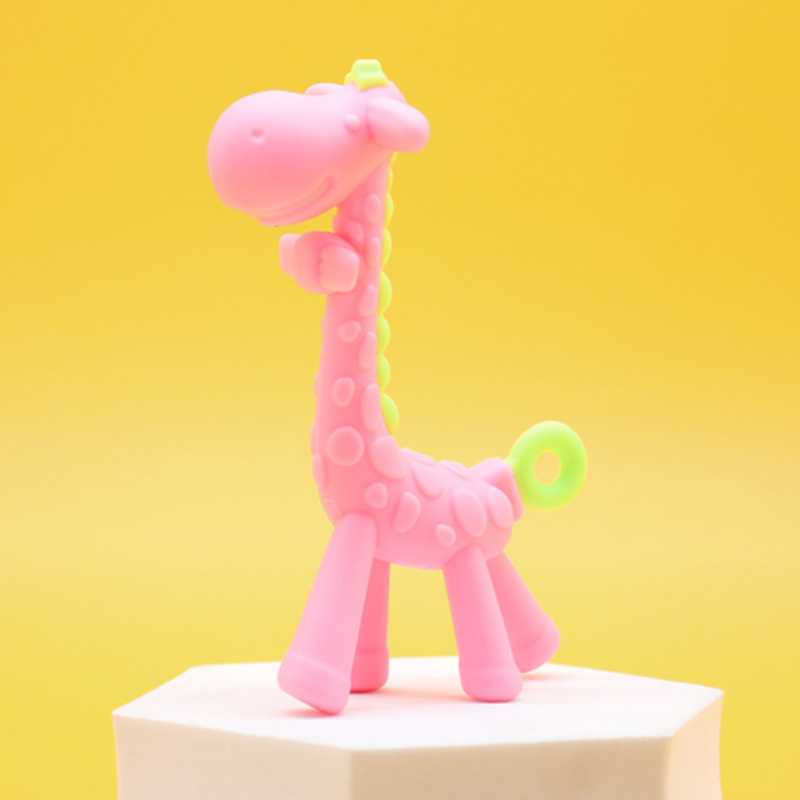 Baby Products Natural - 1/50 個のシリコーンおもちゃベビーシリコーンキリン歯固め子供漫画噛むガム赤ちゃん歯固めスティックおもちゃ母
