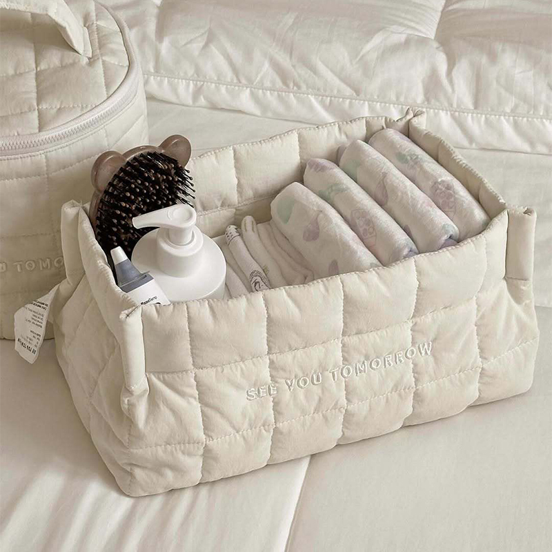 Baby Products Storage Box - 韓国スタイルのベビーおむつ収納バッグバスケットスナック雑貨収納デスクトップ無地仕分け衣類オーガナイザーボックスストアサプライ