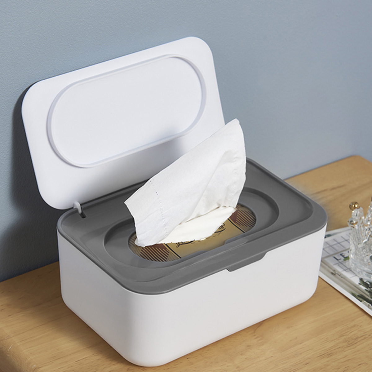 Baby Products Storage Box - ウェットティッシュボックスペーパーディスペンサーポータブル蓋付きティッシュ収納ボックスホルダー防塵ベビーカーオーガナイザーナプキンホット