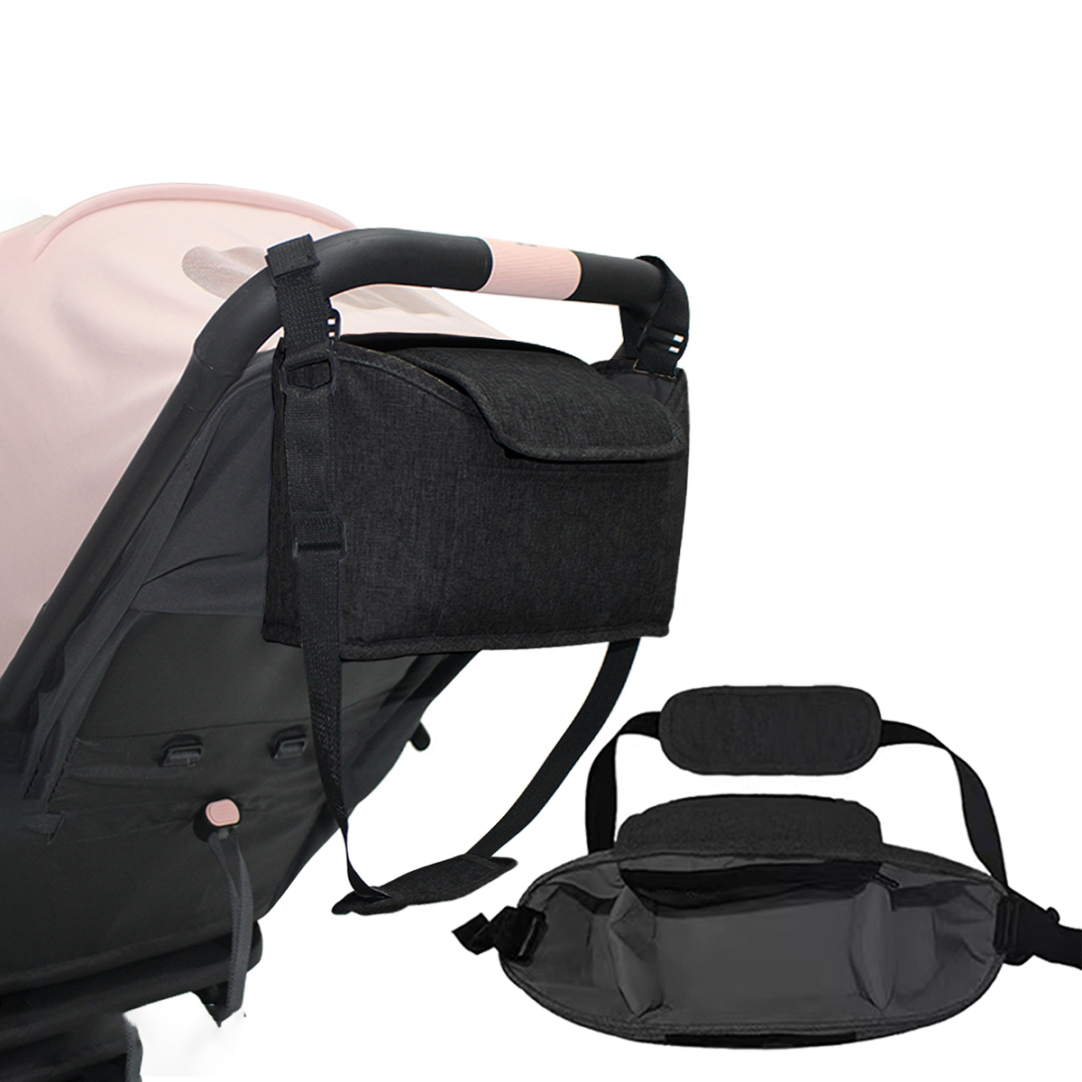 Diaper Bag Backpack - ベビーカー収納＆収納バッグ、多機能、大容量ベビーカーハンギングバッグ、おしゃれなシングルショルダーママバッグ