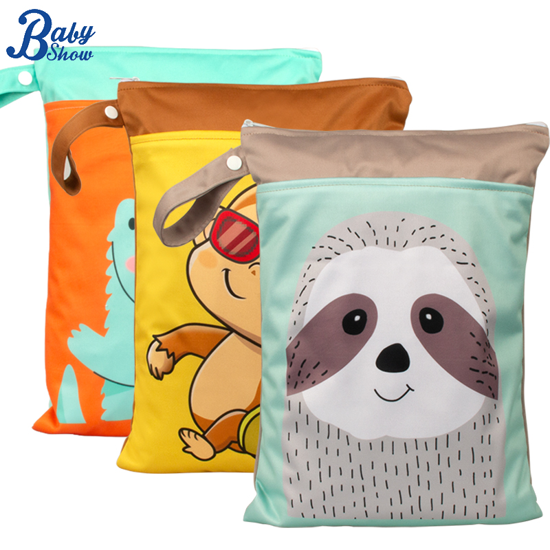 Diaper Bag Backpack - Babyshow 25 × 35 センチメートルウェットドライバッグデジタル位置プリント防水おむつバッグダブルジッパーハンドル付きママバッグ