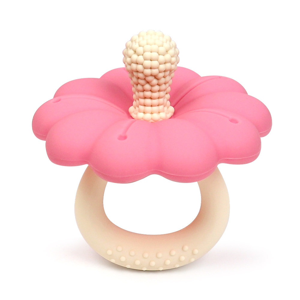 Baby Products Discount - 2026年ホットセール 赤ちゃん用花型歯固め シリコンおしゃぶり歯固め 大きめサイズ BPAフリー歯固めおもちゃ