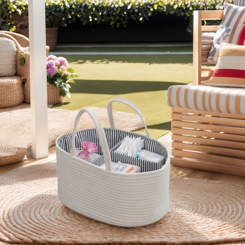 大容量ベビーおむつオーガナイザー ポータブルコットンロープお - Baby Products Organiser のレビューと価格