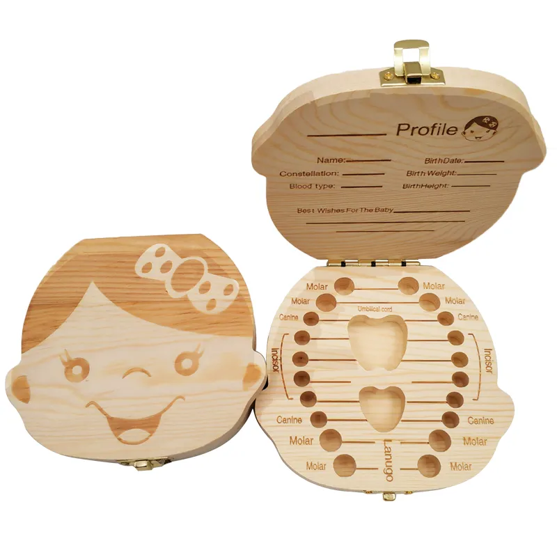 子供のための木製の牛乳歯オーガナイザー、赤ちゃんの歯の箱、ス - Baby Products Storage Box のレビューと価格