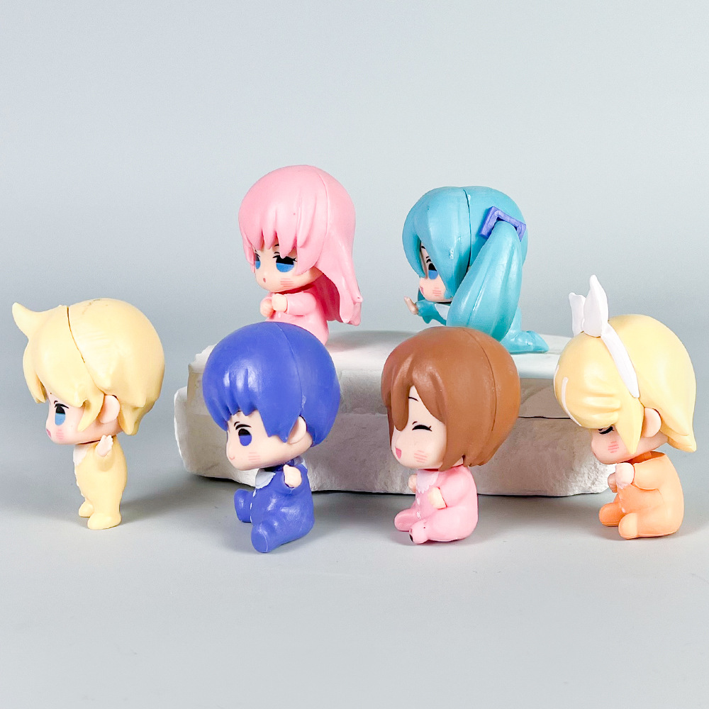 6 ピース/セットアニメ初音ミク q バージョンかわいいベビ - Baby Q Products のレビューと価格