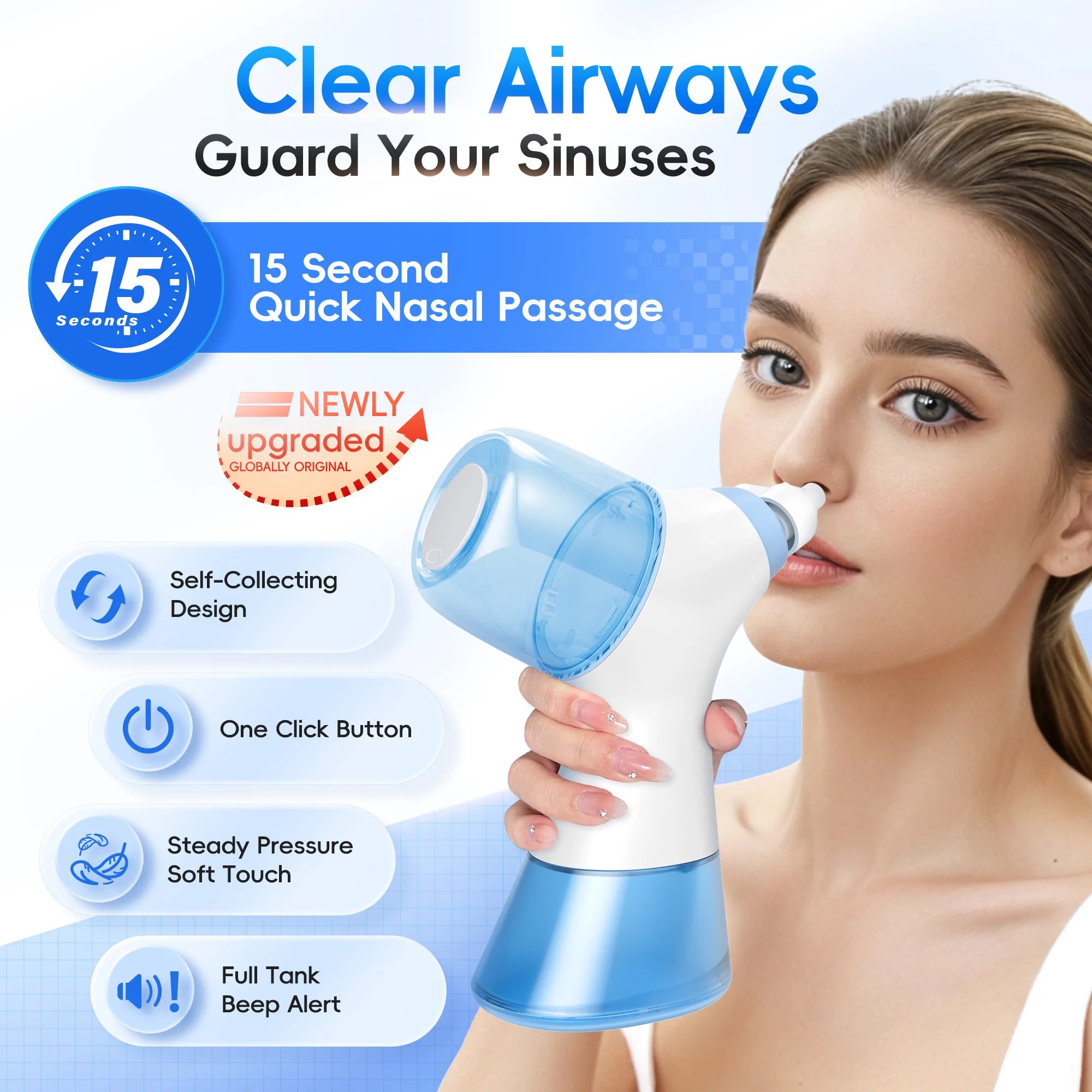 鼻洗浄システム、水槽と廃棄物収集タンク付き副鼻腔洗浄機 -  - Nasal Aspirator のレビューと価格
