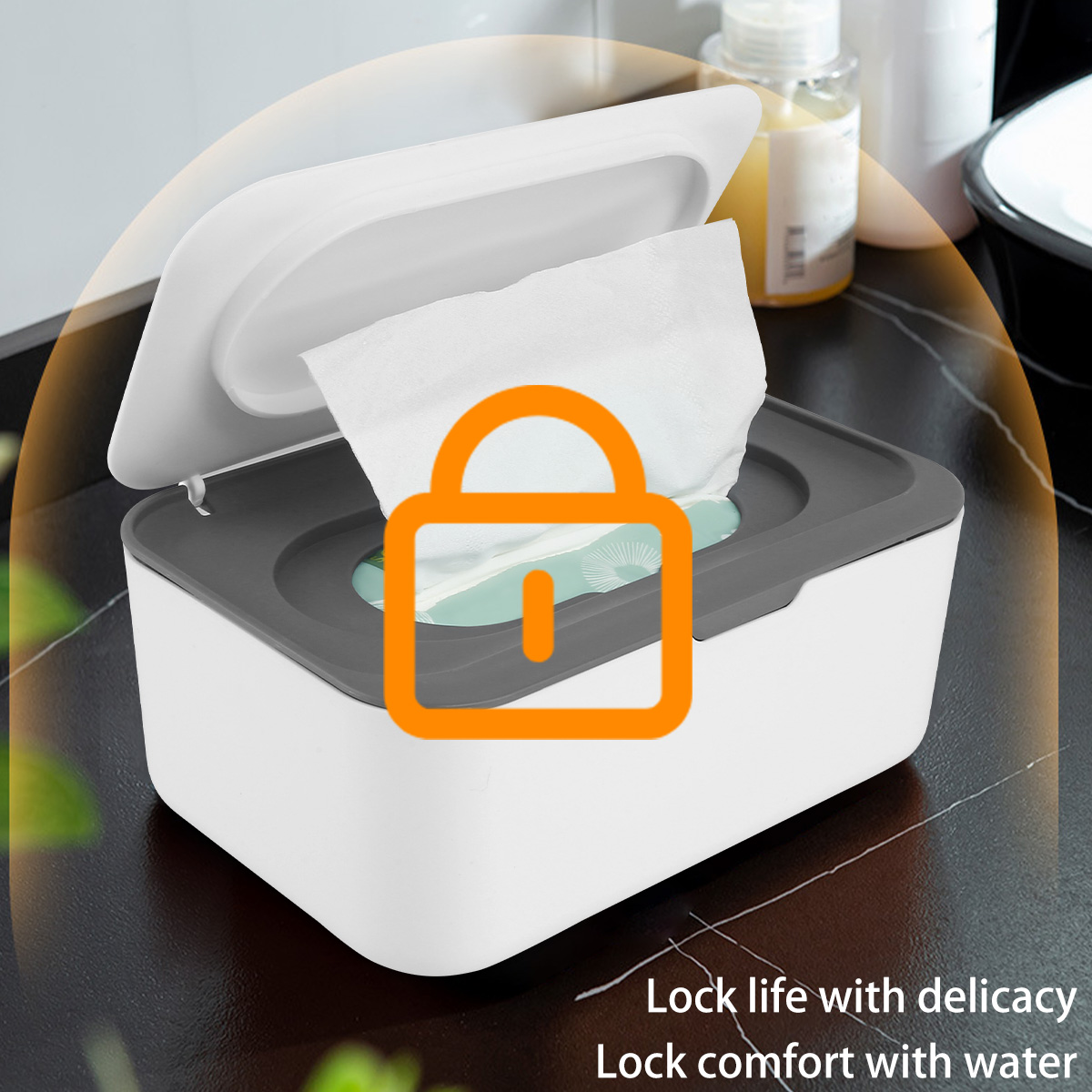 ウェットティッシュボックスペーパーディスペンサーポータブル蓋 - Baby Products Storage Box のレビューと価格