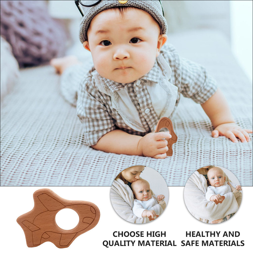 2個入り 飛行機型ベビー歯固め 安全な天然素材製 歯磨きツー - Baby Products Natural のレビューと価格