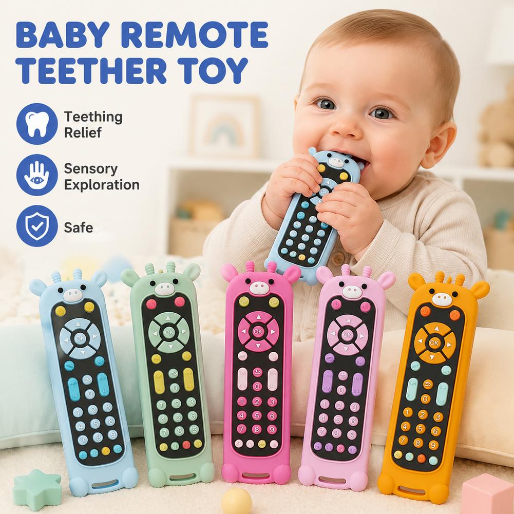 シリコン製リモコン型歯固めおもちゃ、赤ちゃんの歯が生える際の - Baby Products Natural のレビューと価格