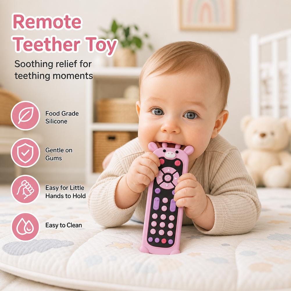 シリコン製リモコン型歯固めおもちゃ、赤ちゃんの歯が生える際の - Baby Products Natural のレビューと価格