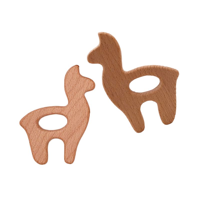 Abcpick-天然ブナの歯が生える木製の赤ちゃん動物、げっ - Baby Products Natural のレビューと価格