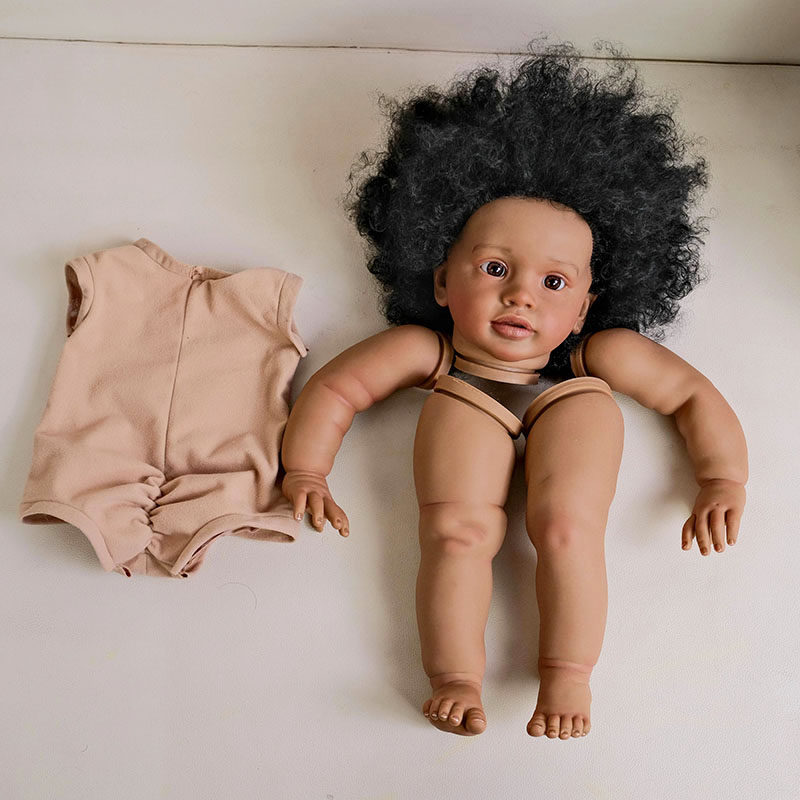 26 インチ ピッパ ダークスキン リボーンドールキット 複 - Baby Products For Curly Hair のレビューと価格