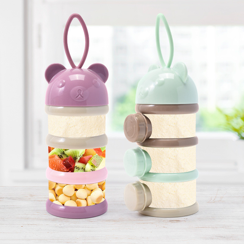 3/4 層ベアベビーミルクパウダーコンテナポータブル独立サイ - Baby Products Storage Box のレビューと価格